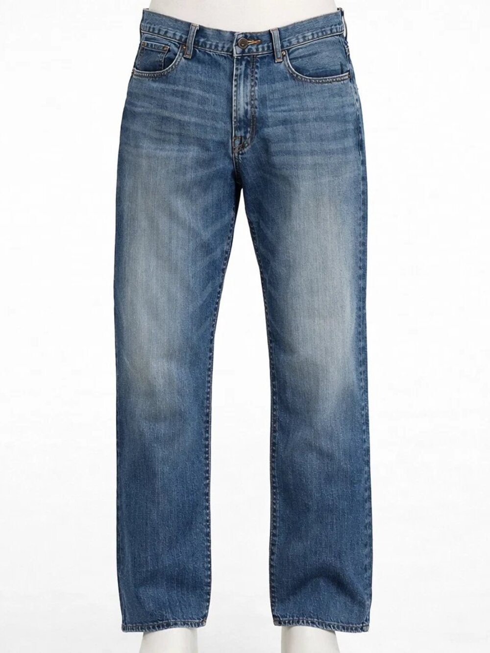 Lucky Brand Jeans Mens 42x34 Blue Dark Wash 181 Relaxed Straight Stretch Denim